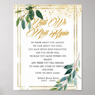 Poster Placa de Poema Funerário Eucalyptus Gold