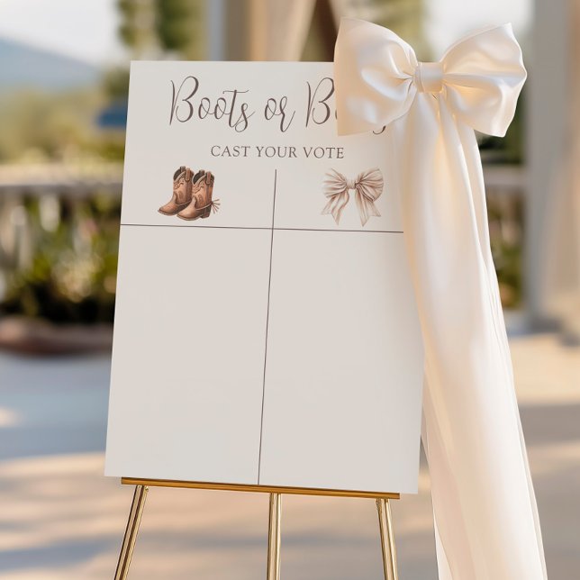 Poster Placa de Predição de Revelação de Gênero Boho Boot (Criador carregado)