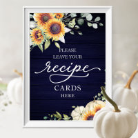 Placa de Receita de Chás de Bebê com Abóbora Azul