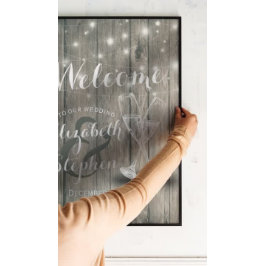 Poster Placa de Recepção de Boas-Vindas de Casamento Copo