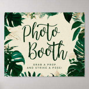 Poster Placa de Recepção de Casamento com Cabine de Fotos