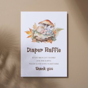 Poster Placa de rifa de fralda Chá de Bebê Fada da Flores