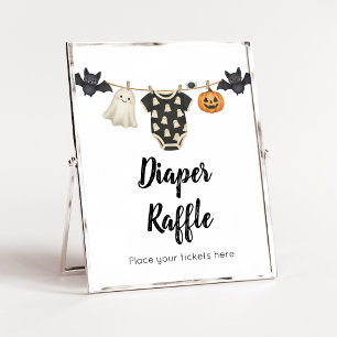 Poster Placa de Rifas de Fraldas Little Boo Clothesline