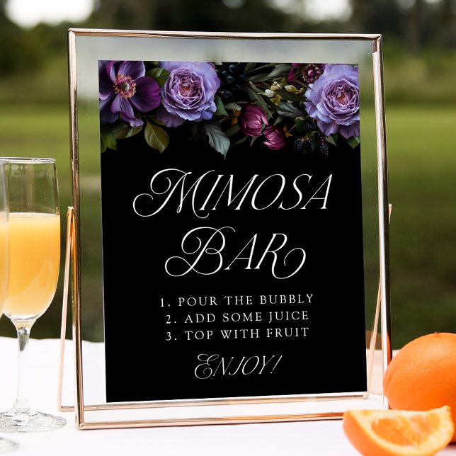 Poster Placa de Sinalização de Bar de Mimosa de Casamento (Criador carregado)