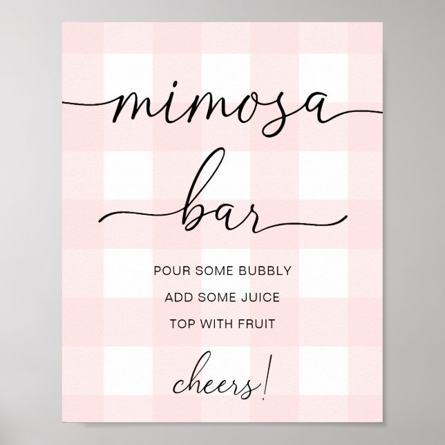 Poster Placa de Sinalização para Bar de Mimosa com Ginga  (Frente)