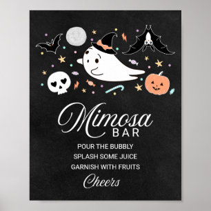 Poster Placa de Sinalização para Bar de Mimosa de Chá de 