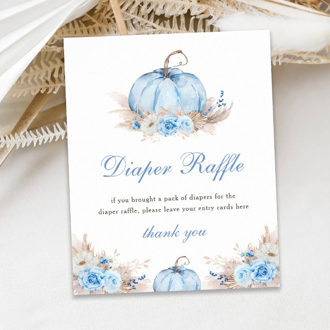 Poster Placa de Sorteio de Fraldas de Abóbora (Criador carregado)