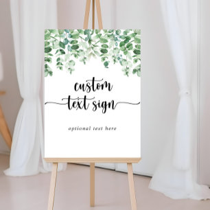 Poster Placa de texto personalizado com caligrafia minima