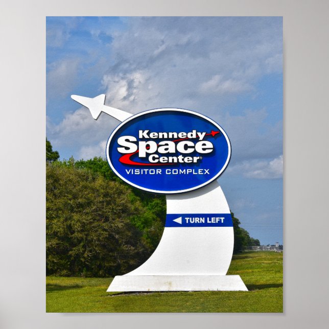 Poster Placa do Complexo de Visitantes do Centro Espacial (Frente)