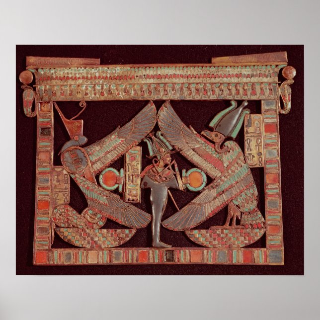 Pôster Placa do peito representando Osiris, deus do (Frente)