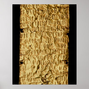 Pôster Placa Dourado com inscrição "longa" de Etruscan