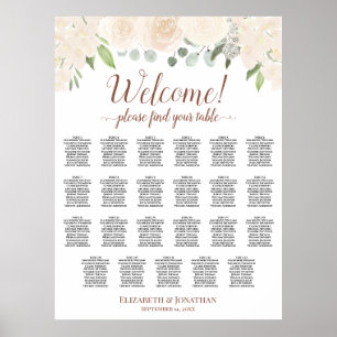 Poster Placa Floral 23 Mesa de Casamento