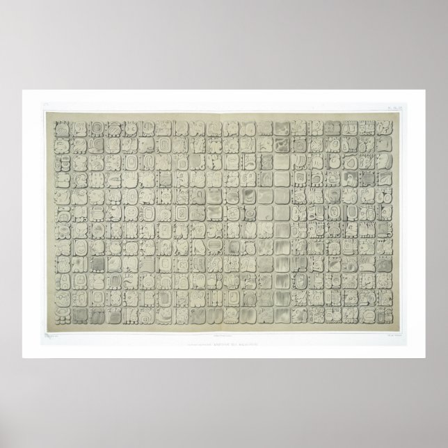 Pôster Placa grande com escrevendo ideográfico do Tiver (Frente)