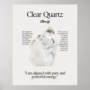 Poster Placa Limpa Quartz Gem Crystal