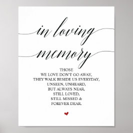 Poster Placa Memorial Em Nossa Memória No Coração