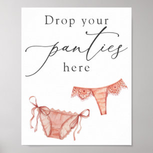 Poster Placa para Chuveiro de Lingerie Entregue suas Calc