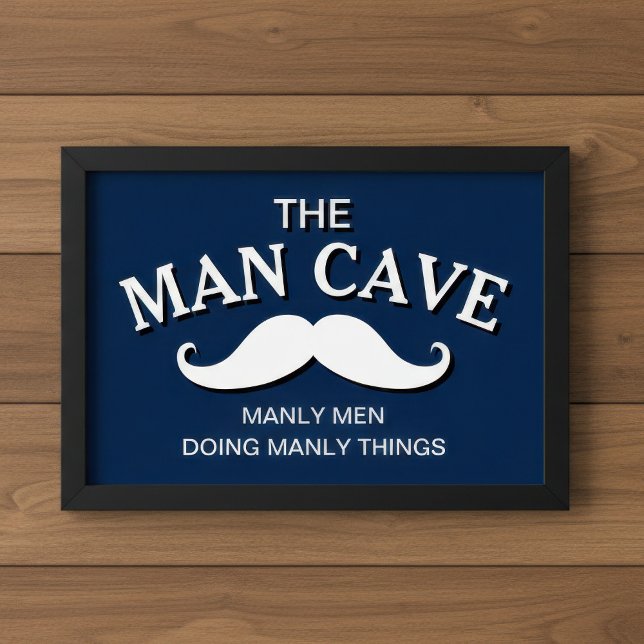 Poster Placa Personalizada Azul Engraçada para Cave do Ho (Criador carregado)