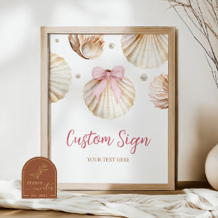 Poster Placa Personalizada Chaveirinho Rosa Bebê Menina
