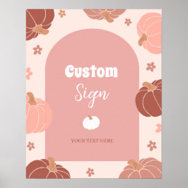 Poster Placa Personalizada de Aniversário de Um Ano com A