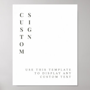 Poster Placa personalizável minimalista em verde Sage NIN