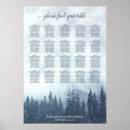 Poster Placa rustic Blue Pines 20 Mesa