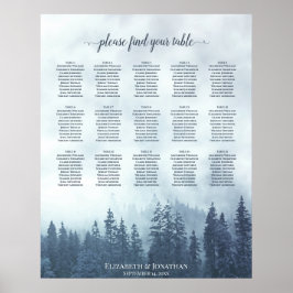 Poster Placa Sentada de Casamento de Casamento de Mesa Mi