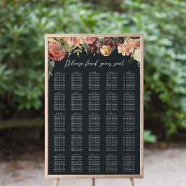 Poster Placa Sentada De Casamento Rustic Bloom Floral XL