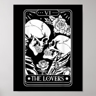 Poster Placa Tarot O Hallow Do Gótico De Esqueleto De Vin