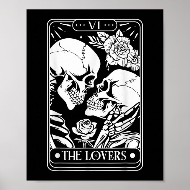 Poster Placa Tarot O Hallow Do Gótico De Esqueleto De Vin (Frente)