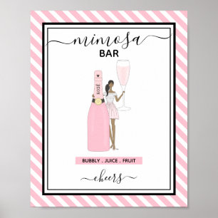 Poster Placa Única para Bar de Mimosa