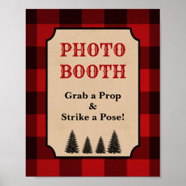 Poster Placar de Cabine de Fotos de Lenhador Pegue um Ade