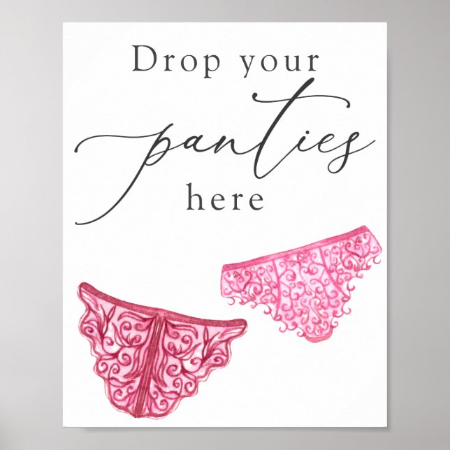 Poster Placar de chuveiro de lingerie para deixar as calc (Frente)