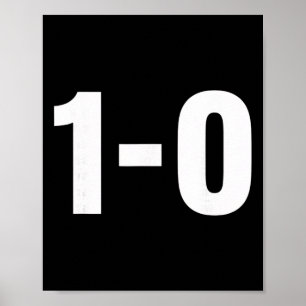 Poster Placar de Futebol 1-0 Desenho Engraçado para Fã de