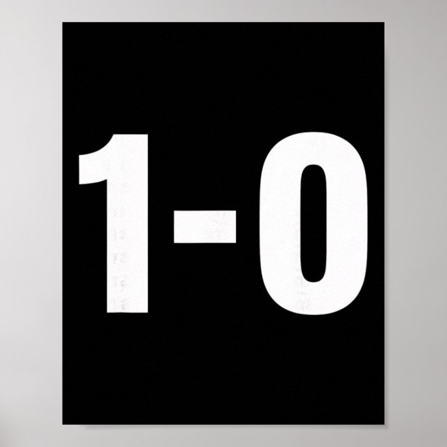 Poster Placar de Futebol 1-0 Desenho Engraçado para Fã de (Frente)