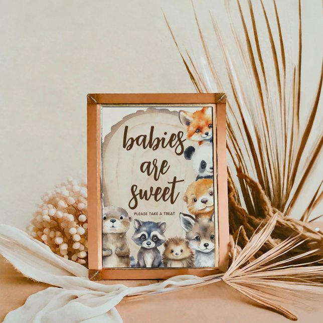 Poster Placas de Bebês para Chá de Bebê de Animais são Do (Criador carregado)