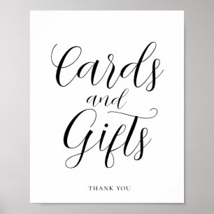 Poster Placas de Caligrafia Elegante Cartões & Presentes