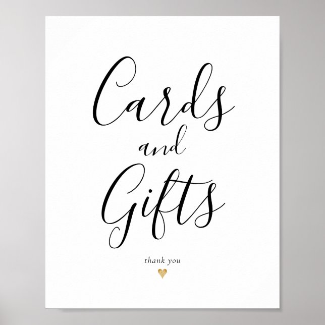 Poster Placas de Caligrafia Elegante e Presentes (Frente)