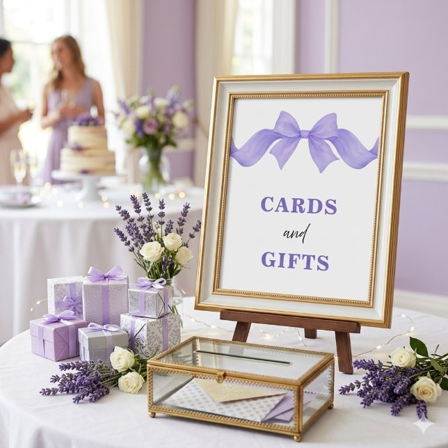 Poster Placas de Cartões e Presentes Arco Roxo para Chá d (Criador carregado)