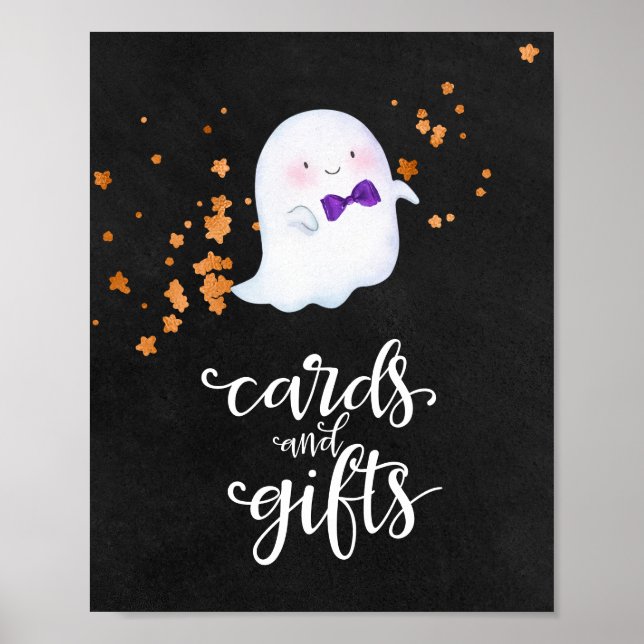 Poster Placas de Cartões e Presentes Chá de Bebê de Menin (Frente)