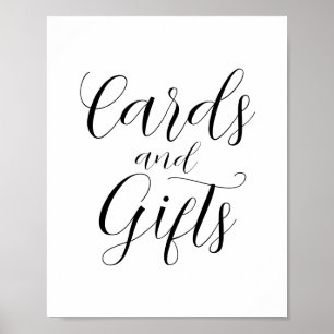 Poster Placas de Cartões e Presentes de Caligrafia Elegan