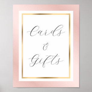 Poster Placas de Cartões e Presentes Elegantes em Rosa Do