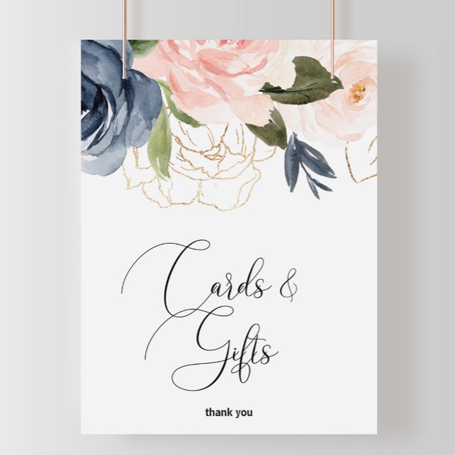 Poster Placas de cartões e presentes florais de outono (Criador carregado)