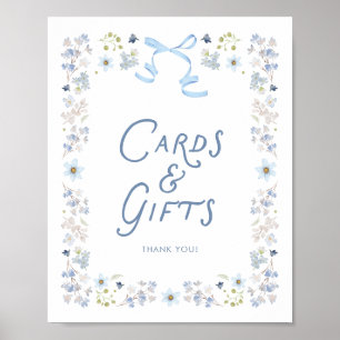 Poster Placas de Cartões e Presentes para Chá de Noiva co