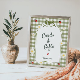 Poster Placas de Cartões & Presentes Love Bug Baby Shower