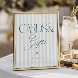Poster Placas de Casamento Cartões e Presentes Listras Az