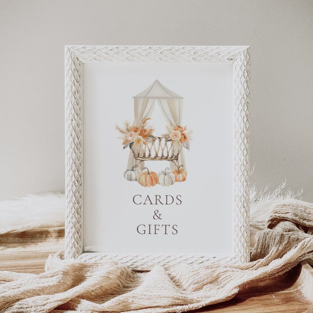 Poster Placas de Chá de fraldas Floral Boho Fall e Sinal  (Criador carregado)