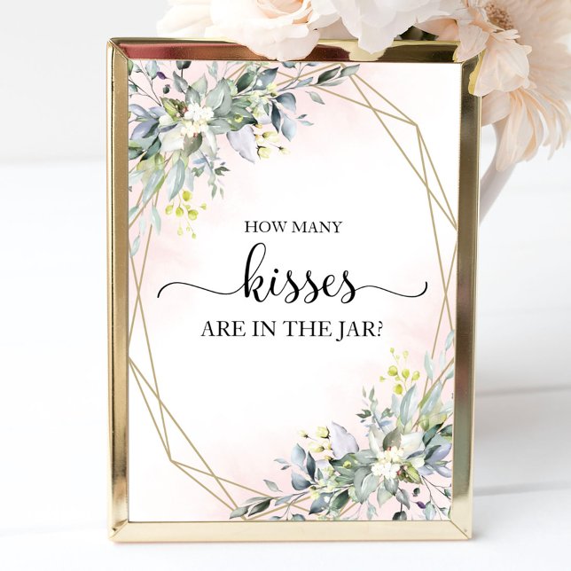 Poster Placas de Chuva de Beijos para Chá de Noiva com Fo (Criador carregado)