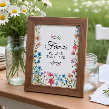 Placas de Lembrancinhas para Chá de Bebê de Flores