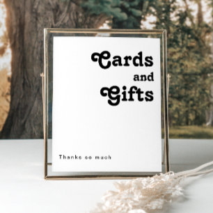Poster Placas de Letras Modernas Retro para Cartões e Pre