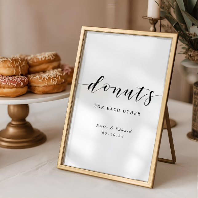 Poster Placas de mesa de sobremesa de casamento Donuts fo (Criador carregado)